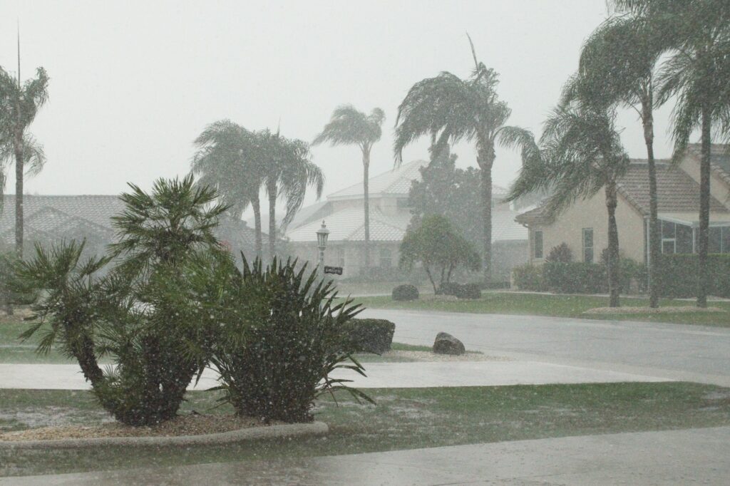 Florida summertime downpour